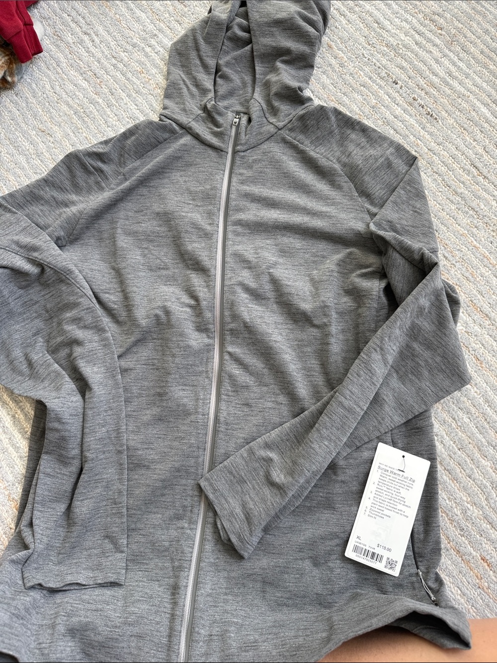 lululemon athletica Gray Full-Zip Lightweight Hooded Jacket